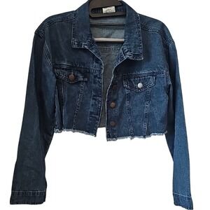 Blue Jean Cropped Jacket Women's Large